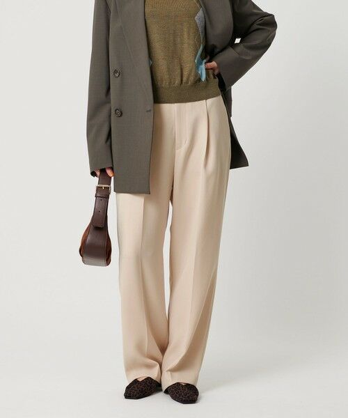 BEAUTY&YOUTH UNITED ARROWS / ビューティー&ユース ユナイテッドアローズ その他パンツ | タックワイドストレートパンツ ウォッシャブル | 詳細1