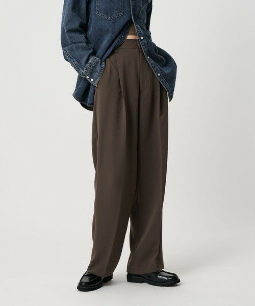 BEAUTY&YOUTH UNITED ARROWS / ビューティー&ユース ユナイテッドアローズ その他パンツ | タックワイドストレートパンツ ウォッシャブル | 詳細18
