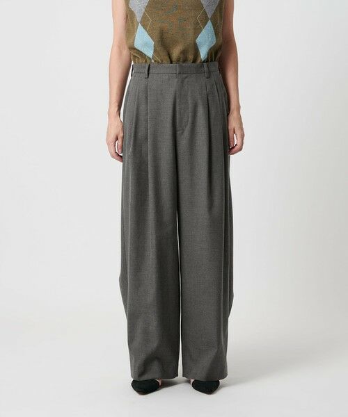 BEAUTY&YOUTH UNITED ARROWS / ビューティー&ユース ユナイテッドアローズ スラックス・ドレスパンツ | バックラップ タックワイドパンツ -ウォッシャブル- | 詳細4