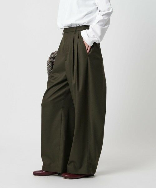 BEAUTY&YOUTH UNITED ARROWS / ビューティー&ユース ユナイテッドアローズ スラックス・ドレスパンツ | バックラップ タックワイドパンツ -ウォッシャブル- | 詳細12