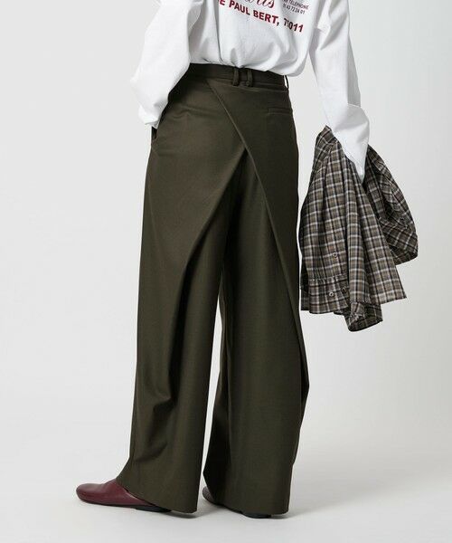 BEAUTY&YOUTH UNITED ARROWS / ビューティー&ユース ユナイテッドアローズ スラックス・ドレスパンツ | バックラップ タックワイドパンツ -ウォッシャブル- | 詳細13