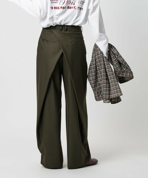 BEAUTY&YOUTH UNITED ARROWS / ビューティー&ユース ユナイテッドアローズ スラックス・ドレスパンツ | バックラップ タックワイドパンツ -ウォッシャブル- | 詳細14
