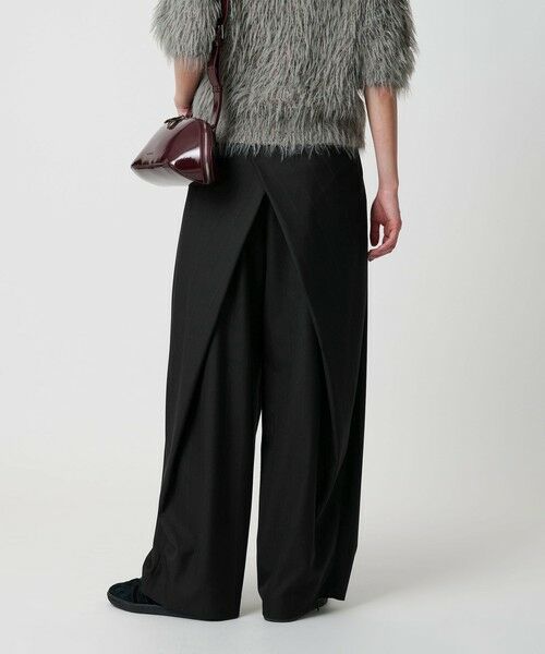 BEAUTY&YOUTH UNITED ARROWS / ビューティー&ユース ユナイテッドアローズ スラックス・ドレスパンツ | バックラップ タックワイドパンツ -ウォッシャブル-(その他1)