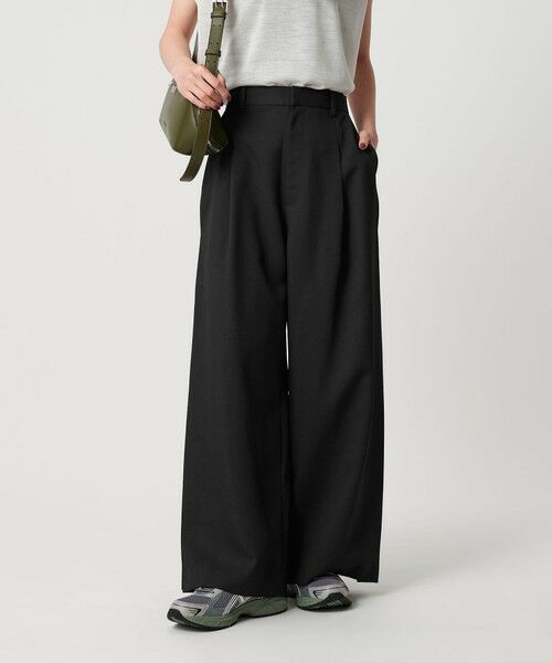 BEAUTY&YOUTH UNITED ARROWS / ビューティー&ユース ユナイテッドアローズ その他パンツ | ポリエステル プリーツワイドパンツ | 詳細10