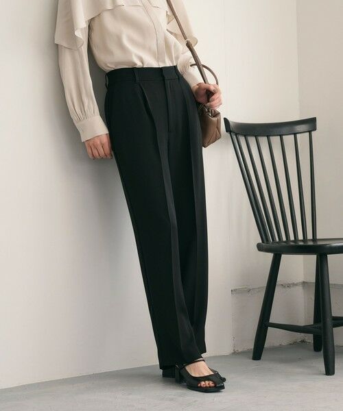 BEAUTY&YOUTH UNITED ARROWS / ビューティー&ユース ユナイテッドアローズ スラックス・ドレスパンツ | 【WEB限定 Wardrobe DAILY MINIMAL】ダブルクロス テーパードパンツ ウォッシャブル | 詳細1