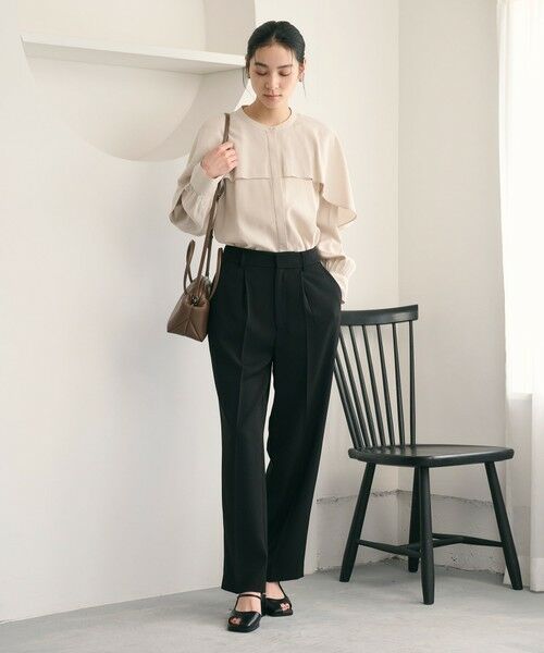 BEAUTY&YOUTH UNITED ARROWS / ビューティー&ユース ユナイテッドアローズ スラックス・ドレスパンツ | 【WEB限定 Wardrobe DAILY MINIMAL】ダブルクロス テーパードパンツ ウォッシャブル | 詳細3
