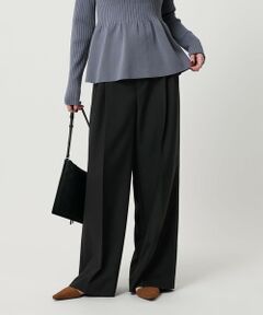BEAUTY&YOUTH UNITED ARROWS / ビューティー&ユース ユナイテッドアローズ スラックス・ドレスパンツ | 【WEB限定 Wardrobe DAILY MINIMAL】ウールライクメランジ ワイドパンツ ウォッシャブル