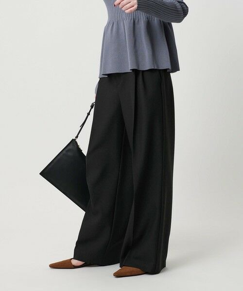 BEAUTY&YOUTH UNITED ARROWS / ビューティー&ユース ユナイテッドアローズ スラックス・ドレスパンツ | 【WEB限定 Wardrobe DAILY MINIMAL】ウールライクメランジ ワイドパンツ ウォッシャブル | 詳細1