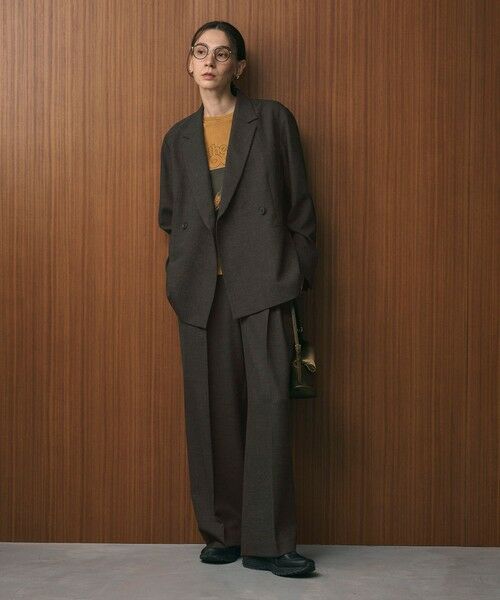 BEAUTY&YOUTH UNITED ARROWS / ビューティー&ユース ユナイテッドアローズ スラックス・ドレスパンツ | 【WEB限定 Wardrobe DAILY MINIMAL】ウールライクメランジ ワイドパンツ ウォッシャブル | 詳細5