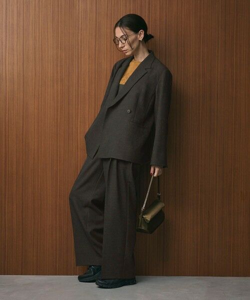 BEAUTY&YOUTH UNITED ARROWS / ビューティー&ユース ユナイテッドアローズ スラックス・ドレスパンツ | 【WEB限定 Wardrobe DAILY MINIMAL】ウールライクメランジ ワイドパンツ ウォッシャブル | 詳細6