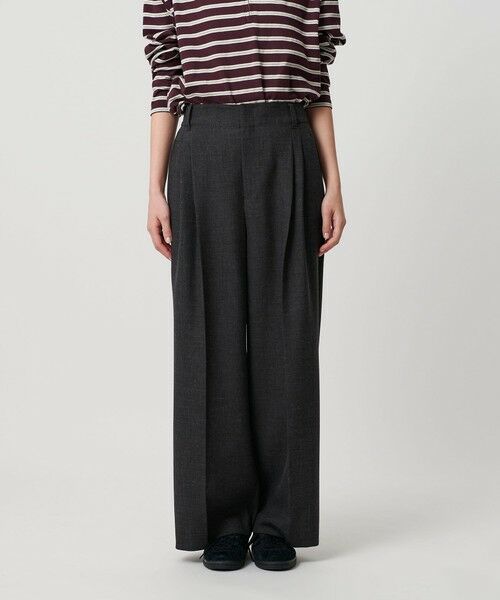 BEAUTY&YOUTH UNITED ARROWS / ビューティー&ユース ユナイテッドアローズ スラックス・ドレスパンツ | 【WEB限定 Wardrobe DAILY MINIMAL】ウールライクメランジ ワイドパンツ ウォッシャブル | 詳細17