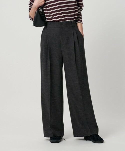 BEAUTY&YOUTH UNITED ARROWS / ビューティー&ユース ユナイテッドアローズ スラックス・ドレスパンツ | 【WEB限定 Wardrobe DAILY MINIMAL】ウールライクメランジ ワイドパンツ ウォッシャブル | 詳細7