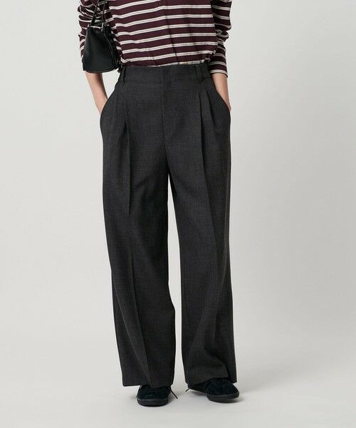 BEAUTY&YOUTH UNITED ARROWS / ビューティー&ユース ユナイテッドアローズ スラックス・ドレスパンツ | 【WEB限定 Wardrobe DAILY MINIMAL】ウールライクメランジ ワイドパンツ ウォッシャブル | 詳細8