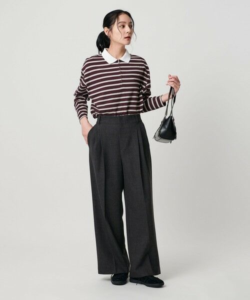 BEAUTY&YOUTH UNITED ARROWS / ビューティー&ユース ユナイテッドアローズ スラックス・ドレスパンツ | 【WEB限定 Wardrobe DAILY MINIMAL】ウールライクメランジ ワイドパンツ ウォッシャブル | 詳細10