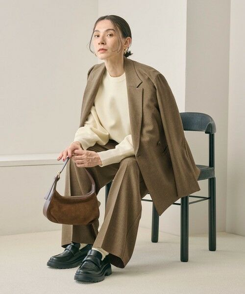 BEAUTY&YOUTH UNITED ARROWS / ビューティー&ユース ユナイテッドアローズ スラックス・ドレスパンツ | 【WEB限定 Wardrobe DAILY MINIMAL】ウールライクメランジ ワイドパンツ ウォッシャブル | 詳細26