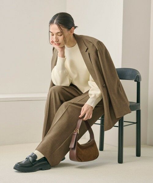 BEAUTY&YOUTH UNITED ARROWS / ビューティー&ユース ユナイテッドアローズ スラックス・ドレスパンツ | 【WEB限定 Wardrobe DAILY MINIMAL】ウールライクメランジ ワイドパンツ ウォッシャブル | 詳細27