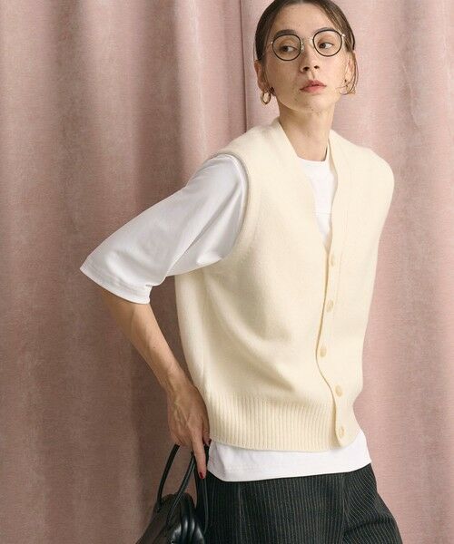 BEAUTY&YOUTH UNITED ARROWS / ビューティー&ユース ユナイテッドアローズ ベスト | ウールカシミヤブレンド アクア ニットベスト | 詳細1