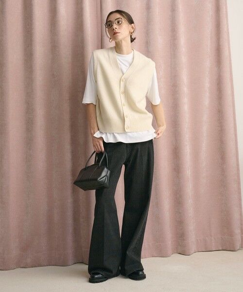セール】 ウールカシミヤブレンド アクア ニットベスト （ベスト