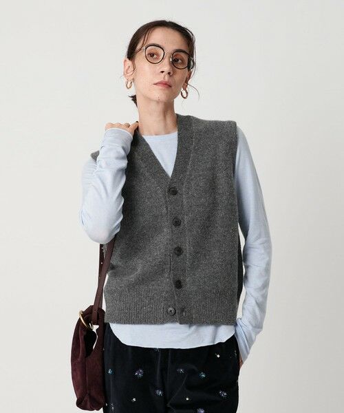 BEAUTY&YOUTH UNITED ARROWS / ビューティー&ユース ユナイテッドアローズ ベスト | ウールカシミヤブレンド アクア ニットベスト | 詳細10