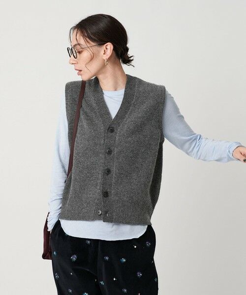 ウールカシミヤブレンド アクア ニットベスト （ベスト