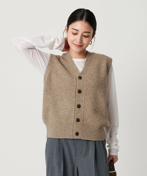 ウールカシミヤブレンド アクア ニットベスト （ベスト