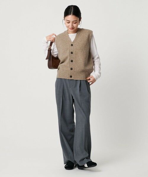 ウールカシミヤブレンド アクア ニットベスト （ベスト