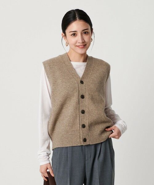 セール】 ウールカシミヤブレンド アクア ニットベスト （ベスト