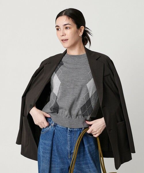 BEAUTY & YOUTH UNITED ARROWS/ビューティー&ユース ユナイテッドアローズ ウール アーガイル&ソリッドベスト DK. GRAY FREE BEAUTY & YOUTH UNITED ARROWS/ビューティー&ユース ユナイテッドアローズ ウール アーガイル&ソリッドベスト DK. GRAY FREE