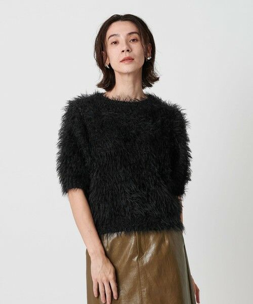 BEAUTY&YOUTH UNITED ARROWS / ビューティー&ユース ユナイテッドアローズ ニット・セーター | フェザーヤーン ハーフスリーブ ニットプルオーバー | 詳細6