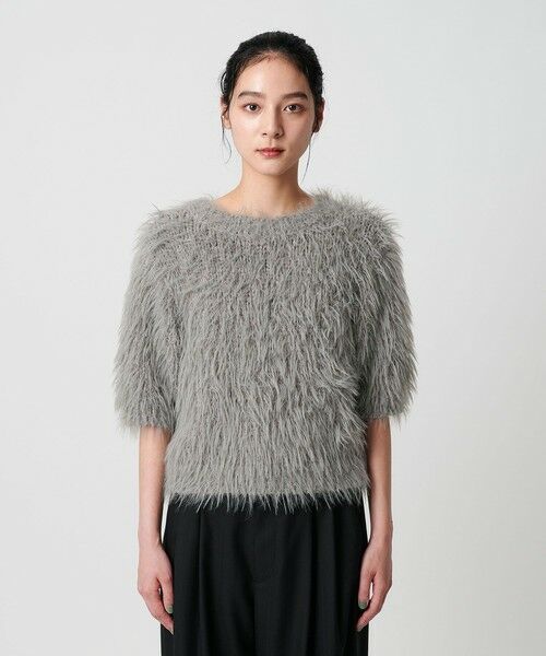 BEAUTY&YOUTH UNITED ARROWS / ビューティー&ユース ユナイテッドアローズ ニット・セーター | フェザーヤーン ハーフスリーブ ニットプルオーバー | 詳細12