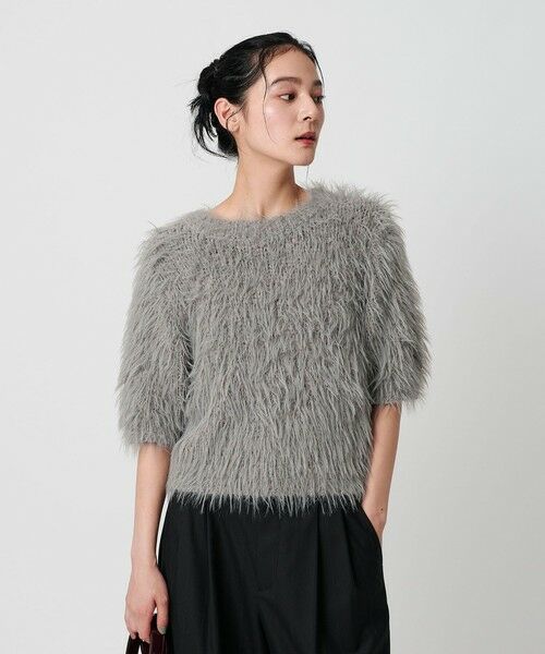 BEAUTY&YOUTH UNITED ARROWS / ビューティー&ユース ユナイテッドアローズ ニット・セーター | フェザーヤーン ハーフスリーブ ニットプルオーバー | 詳細10
