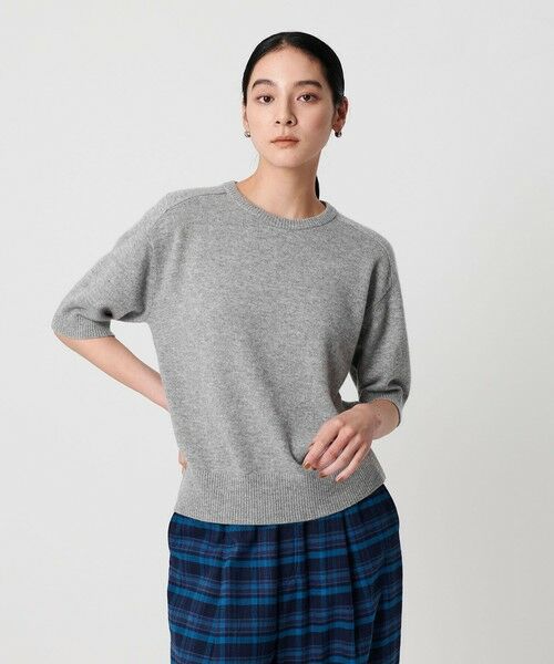 BEAUTY&YOUTH UNITED ARROWS / ビューティー&ユース ユナイテッドアローズ ニット・セーター | カシミヤ クルーネック ショートスリーブニット | 詳細1