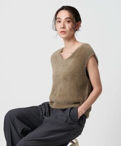 ゆりちゃん ★H　BEAUTY&YOUTH トロピカルベストジレ黒M H BEAUTY&YOUTH UNITED ARROWS（エイチビューティーアンドユース