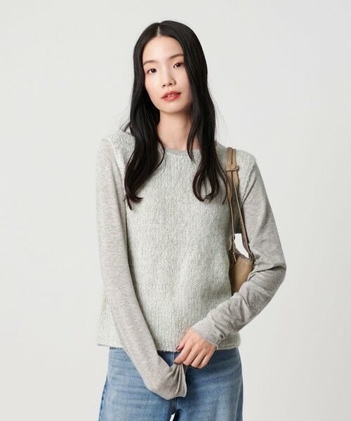 BEAUTY & YOUTH UNITED ARROWS/ビューティー&ユース ユナイテッドアローズ モヘヤブレンド ミックスカラーベスト LT. GRAY FREE BEAUTY & YOUTH UNITED ARROWS/ビューティー&ユース ユナイテッドアローズ モヘヤブレンド ミックスカラーベスト LT. GRAY FREE