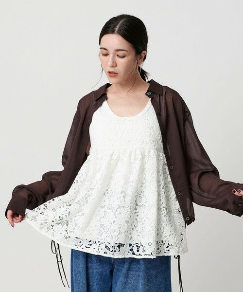 BEAUTY & YOUTH UNITED ARROWS/ビューティー&ユース ユナイテッドアローズ ポリエステル レースキャミソール OFF WHITE FREE BEAUTY & YOUTH UNITED ARROWS/ビューティー&ユース ユナイテッドアローズ ポリエステル レースキャミソール OFF WHITE FREE