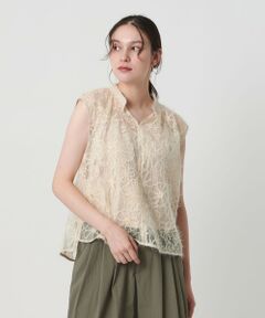 BEAUTY&YOUTH UNITED ARROWS / ビューティー&ユース ユナイテッドアローズ シャツ・ブラウス | 【WEB限定】エンブロイダリー チュールノースリーブブラウス