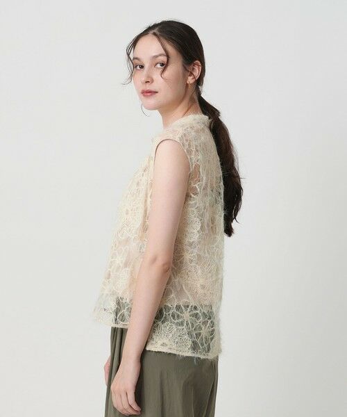 BEAUTY&YOUTH UNITED ARROWS / ビューティー&ユース ユナイテッドアローズ シャツ・ブラウス | 【WEB限定】エンブロイダリー チュールノースリーブブラウス | 詳細1