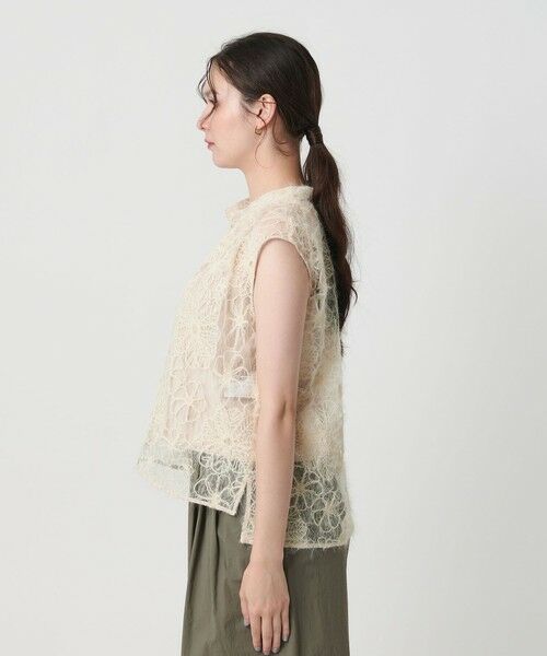 BEAUTY&YOUTH UNITED ARROWS / ビューティー&ユース ユナイテッドアローズ シャツ・ブラウス | 【WEB限定】エンブロイダリー チュールノースリーブブラウス | 詳細5