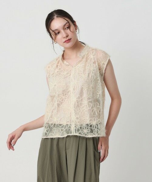 BEAUTY&YOUTH UNITED ARROWS / ビューティー&ユース ユナイテッドアローズ シャツ・ブラウス | 【WEB限定】エンブロイダリー チュールノースリーブブラウス | 詳細2