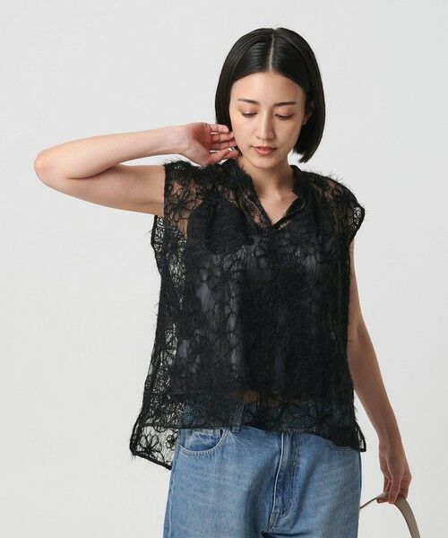 BEAUTY&YOUTH UNITED ARROWS / ビューティー&ユース ユナイテッドアローズ シャツ・ブラウス | 【WEB限定】エンブロイダリー チュールノースリーブブラウス | 詳細11