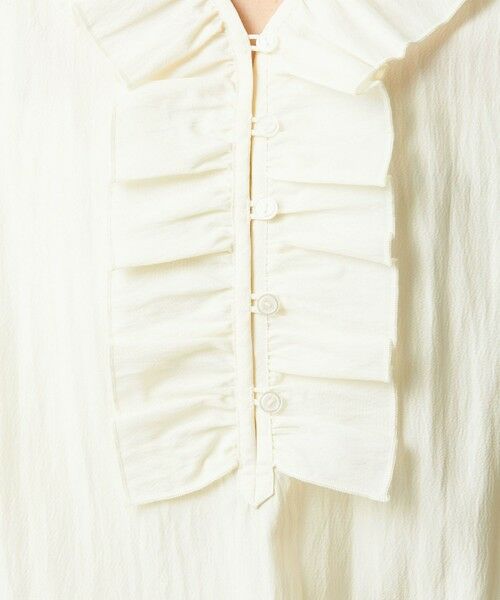 BEAUTY&YOUTH UNITED ARROWS / ビューティー&ユース ユナイテッドアローズ シャツ・ブラウス | 【WEB限定 Wardrobe DAILY MINIMAL】フリル Vネックブラウス ウォッシャブル | 詳細5