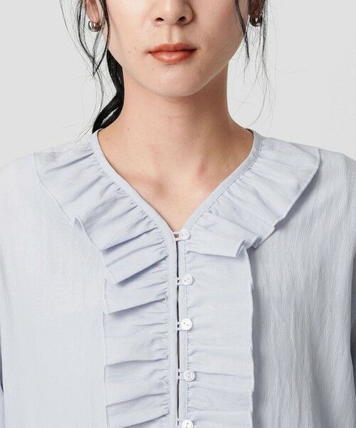 BEAUTY&YOUTH UNITED ARROWS / ビューティー&ユース ユナイテッドアローズ シャツ・ブラウス | 【WEB限定 Wardrobe DAILY MINIMAL】フリル Vネックブラウス ウォッシャブル | 詳細19