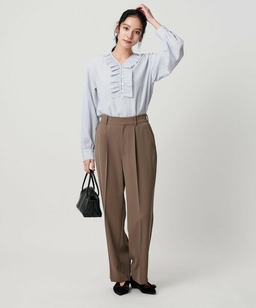BEAUTY&YOUTH UNITED ARROWS / ビューティー&ユース ユナイテッドアローズ シャツ・ブラウス | 【WEB限定 Wardrobe DAILY MINIMAL】フリル Vネックブラウス ウォッシャブル | 詳細13