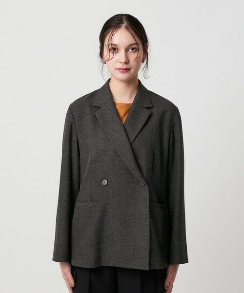 BEAUTY&YOUTH UNITED ARROWS / ビューティー&ユース ユナイテッドアローズ テーラードジャケット | 【WEB限定 Wardrobe DAILY MINIMAL】ウールライク メランジダブルジャケット ウォッシャブル | 詳細14