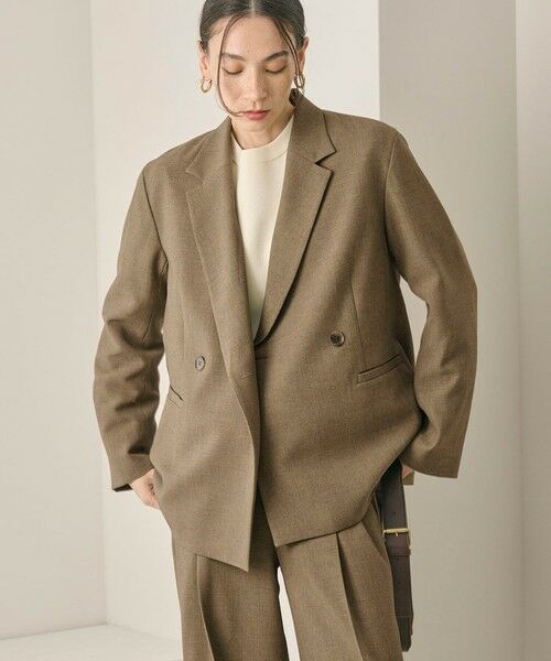 BEAUTY&YOUTH UNITED ARROWS / ビューティー&ユース ユナイテッドアローズ テーラードジャケット | 【WEB限定 Wardrobe DAILY MINIMAL】ウールライク メランジダブルジャケット ウォッシャブル | 詳細24
