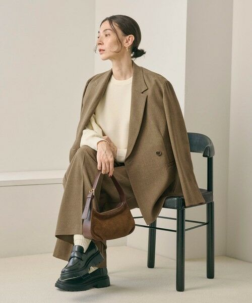 BEAUTY & YOUTH UNITED ARROWS/ビューティー&ユース ユナイテッドアローズ 【WEB限定 Wardrobe DAILY MINIMAL】ウールライク メランジダブルジャケット ウォッシャブル BEIGE M BEAUTY & YOUTH UNITED ARROWS/ビューティー&ユース ユナイテッドアローズ 【WEB限定 Wardrobe DAILY MINIMAL】ウールライク メランジダブルジャケット ウォッシャブル BEIGE M