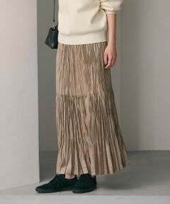 BEAUTY&YOUTH UNITED ARROWS / ビューティー&ユース ユナイテッドアローズ ロング・マキシ丈スカート | ポリエステル チンツプリーツ スカート