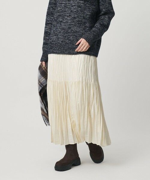 BEAUTY&YOUTH UNITED ARROWS / ビューティー&ユース ユナイテッドアローズ ロング・マキシ丈スカート | ポリエステル チンツプリーツ スカート | 詳細1