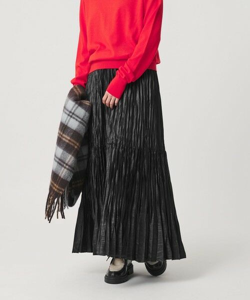 BEAUTY&YOUTH UNITED ARROWS / ビューティー&ユース ユナイテッドアローズ ロング・マキシ丈スカート | ポリエステル チンツプリーツ スカート | 詳細4