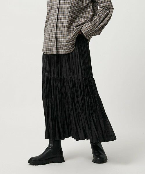 BEAUTY&YOUTH UNITED ARROWS / ビューティー&ユース ユナイテッドアローズ ロング・マキシ丈スカート | ポリエステル チンツプリーツ スカート | 詳細7